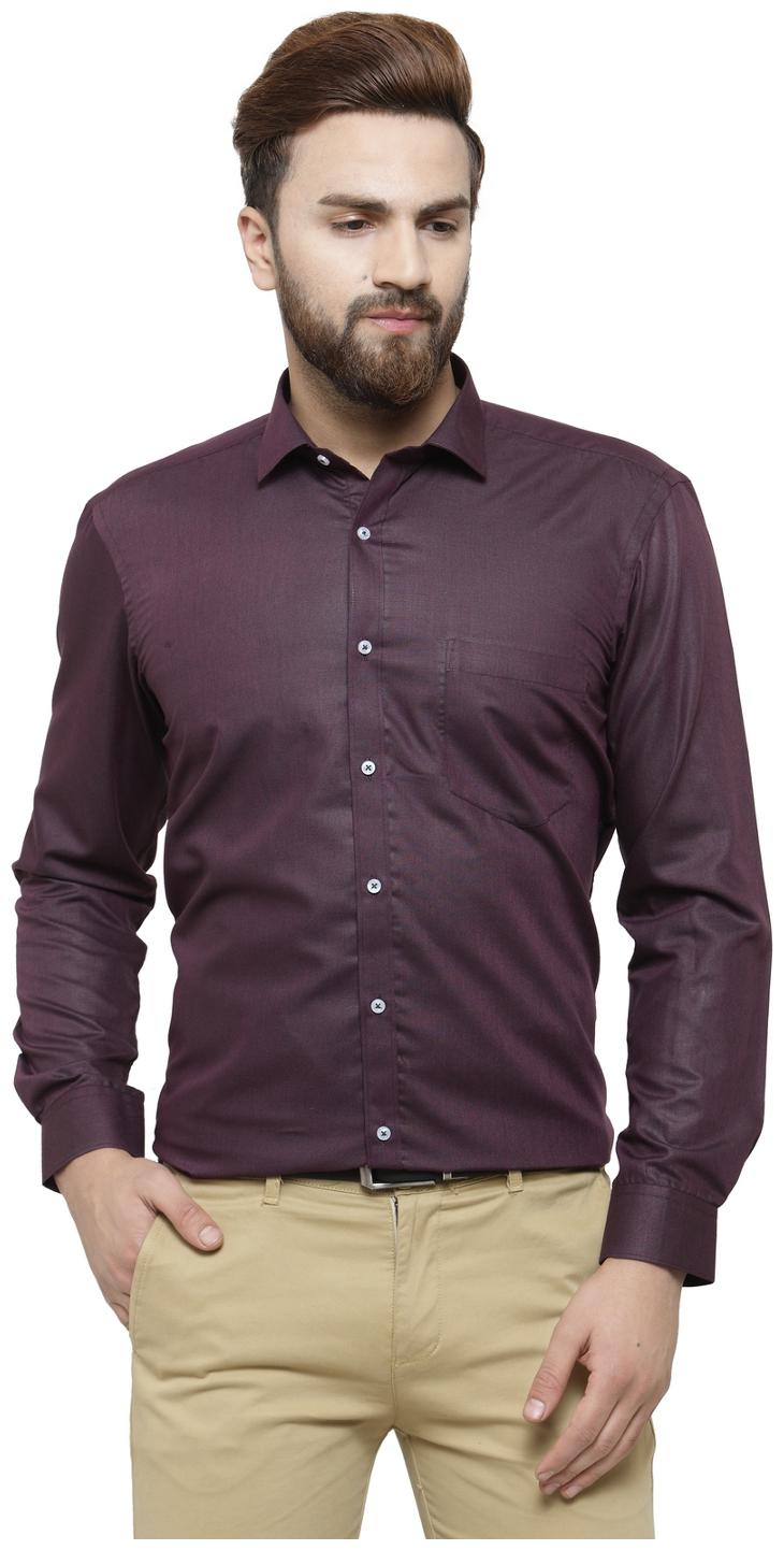 

RG Designers Men Slim fit Formal Shirt - Brown