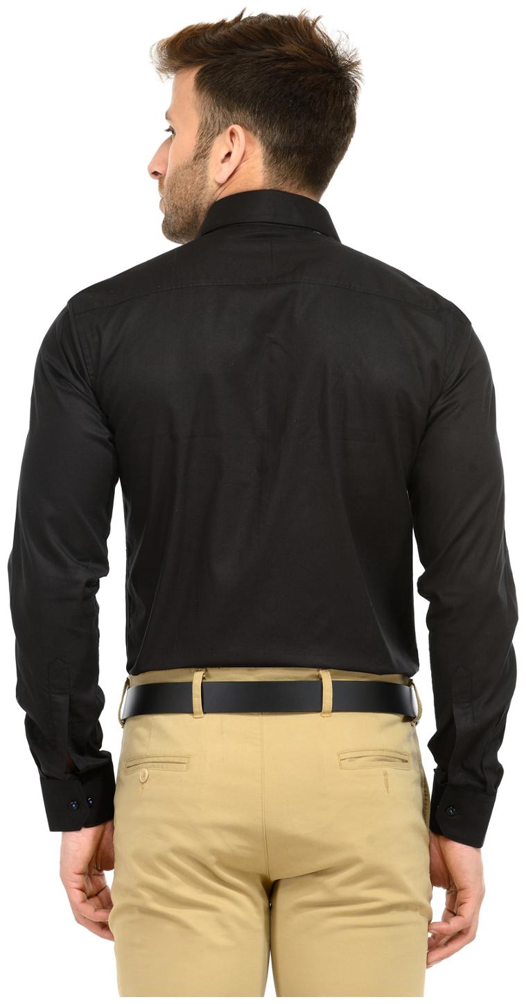 

RG Designers Men Slim fit Formal Shirt - Black