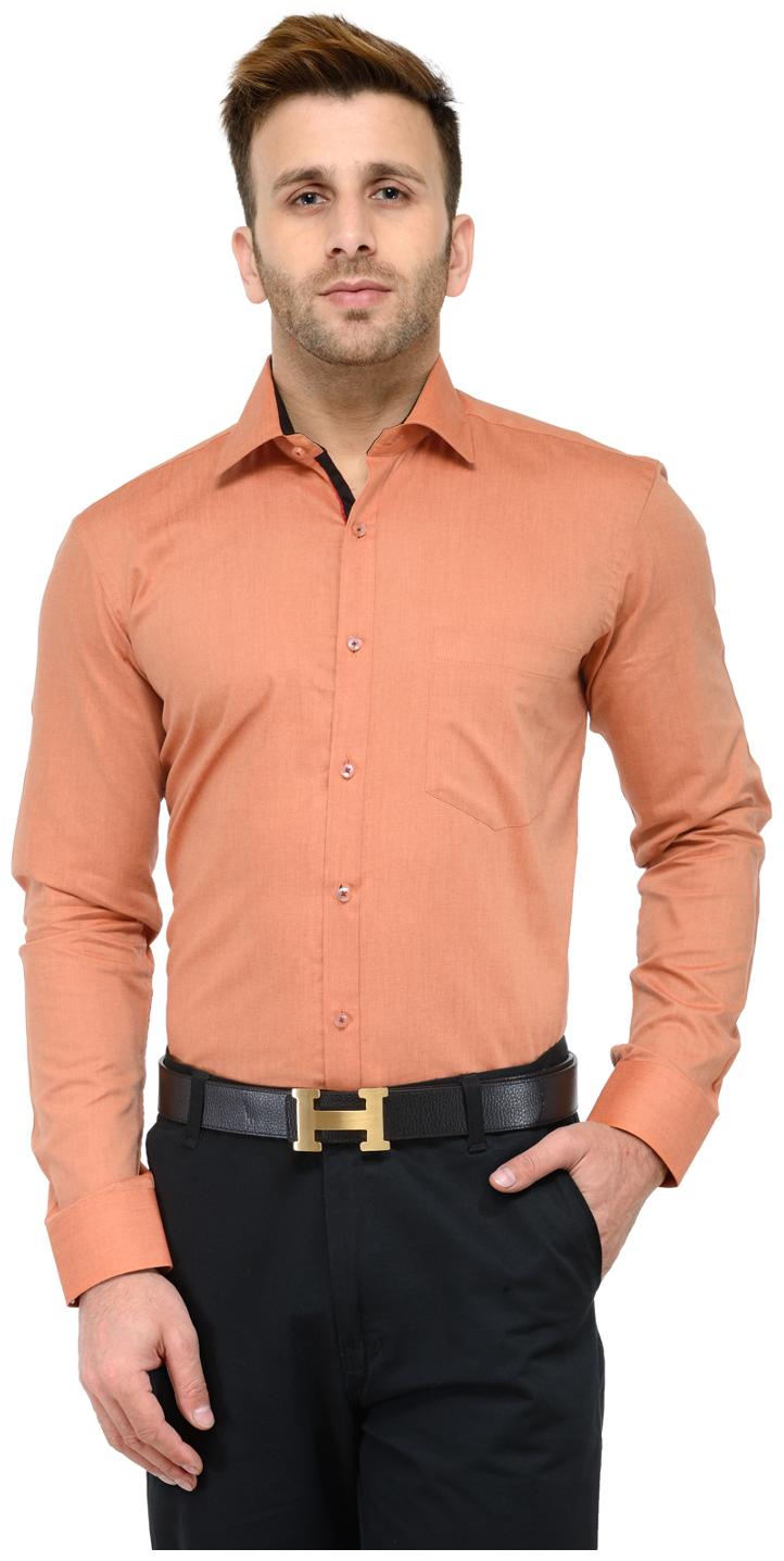 

RG Designers Men Regular fit Formal Shirt - Orange
