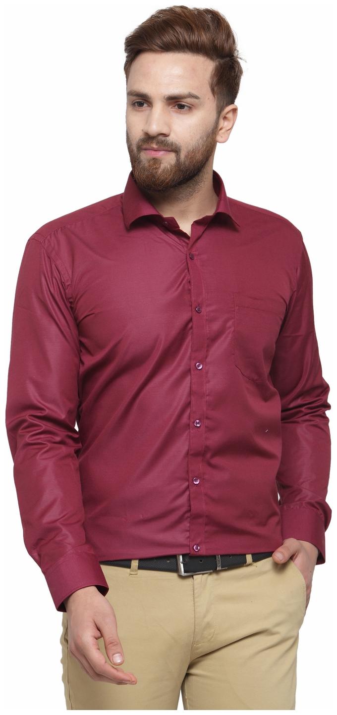 

RG Designers Men Slim fit Formal Shirt - Maroon