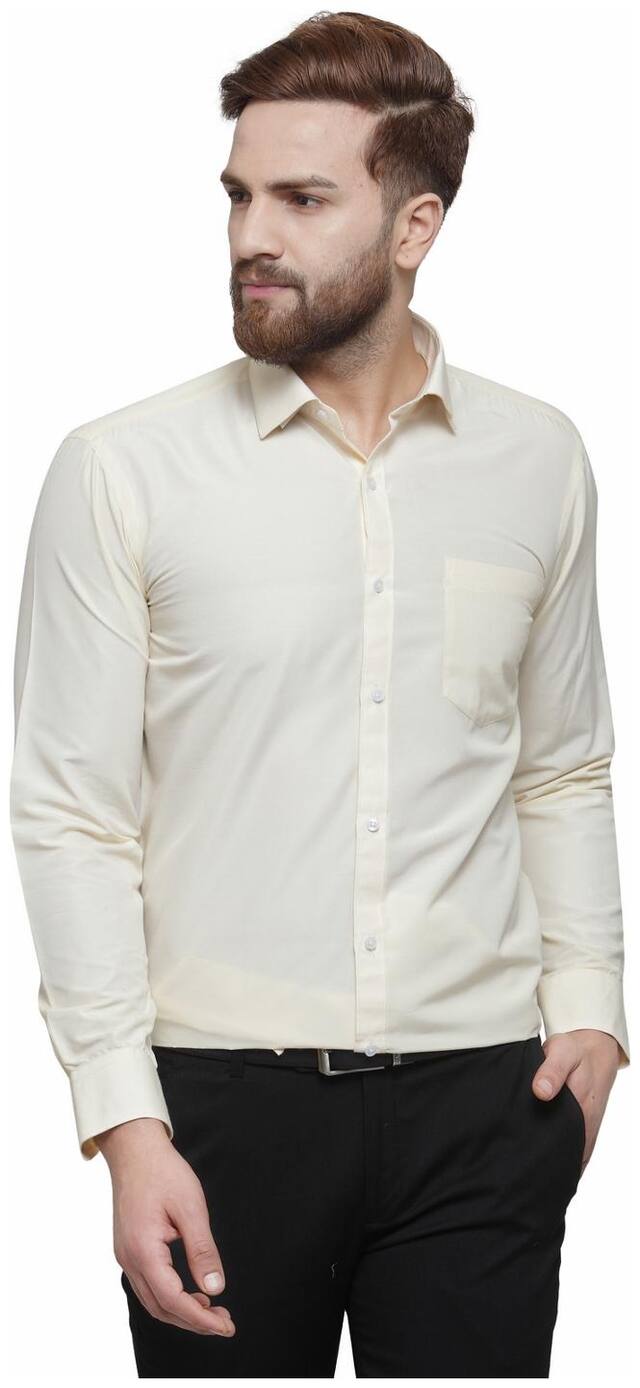RG Designers Men Slim fit Formal Shirt - Beige