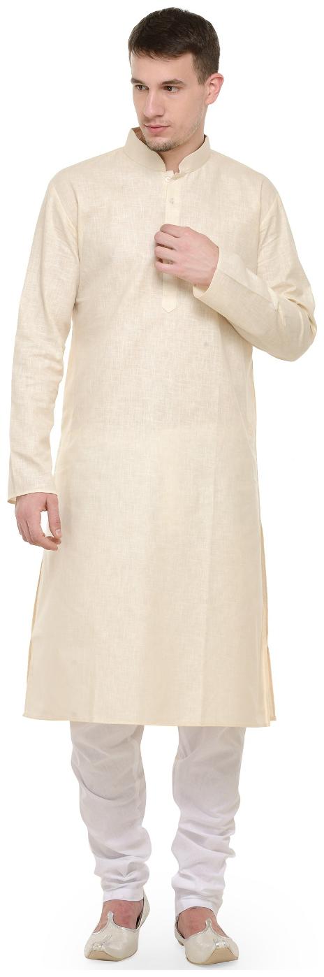 

RG Designers Cream White Full Sleeves Kurta Pyjama Set For Men