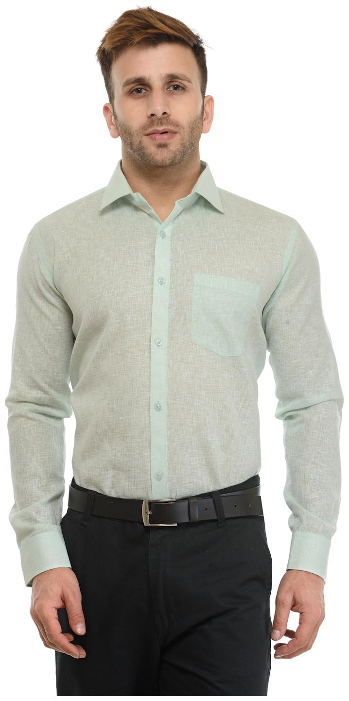 

RG Designers Men Slim fit Formal Shirt - Green