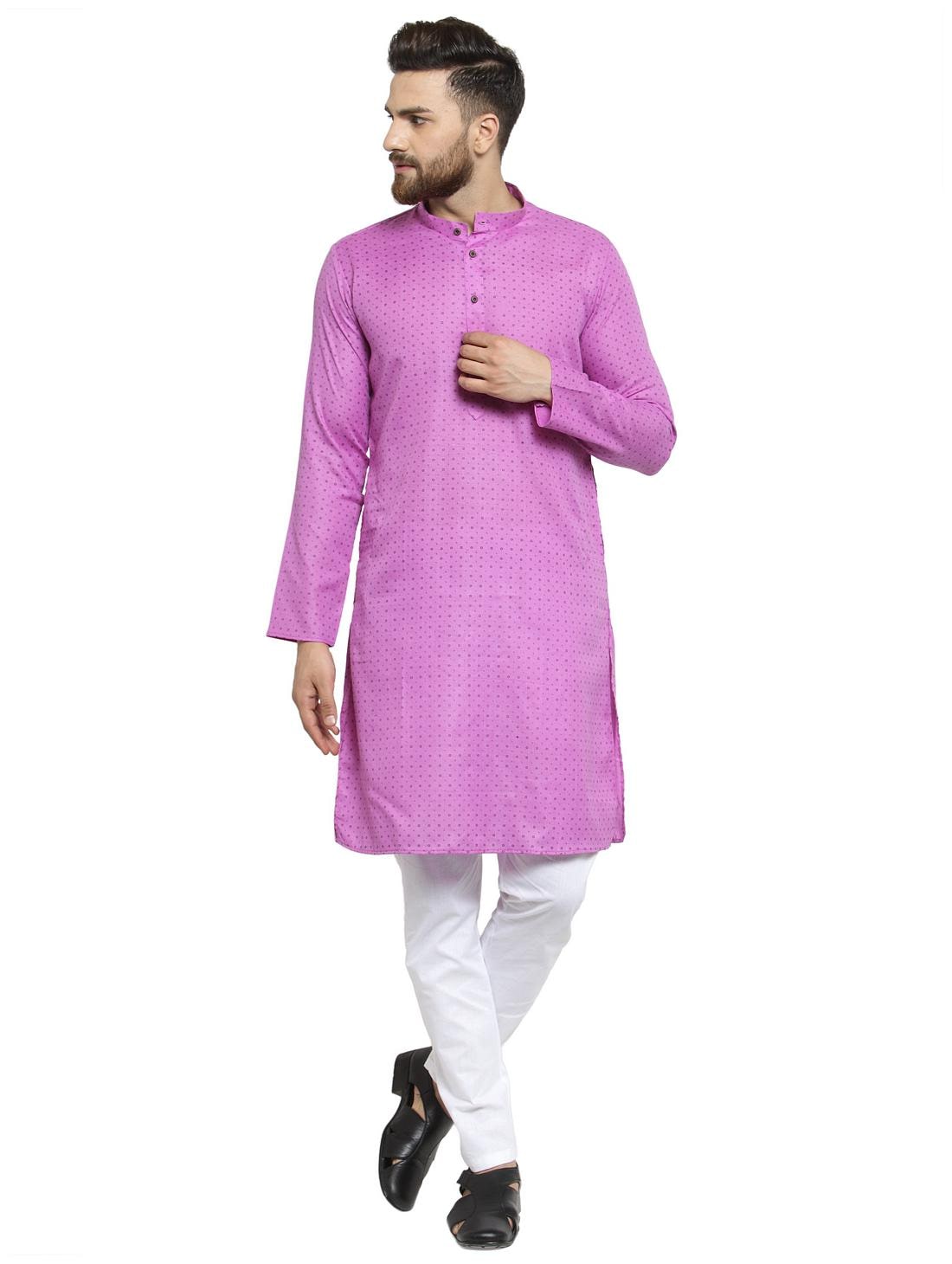 

RG Designers Purple Blend Traditional Kurta Pyjama Set for Men