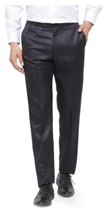 

RG Designers Men Solid Slim Fit Formal Trouser - Black