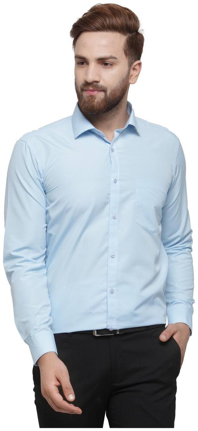 RG Designers Men Slim fit Formal Shirt - Blue