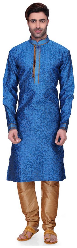 

Rg Designers Men s Full Sleeve Kurta Pyjama Set D6525blue