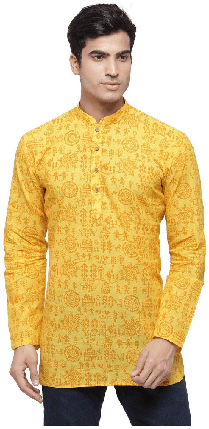 

RG Designers Men Blue Regular Fit Kurta