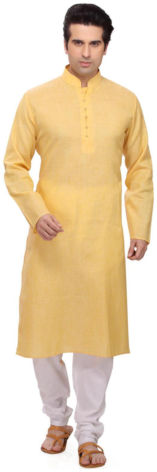 

RG Designers Yellow Kurta pyjama Set