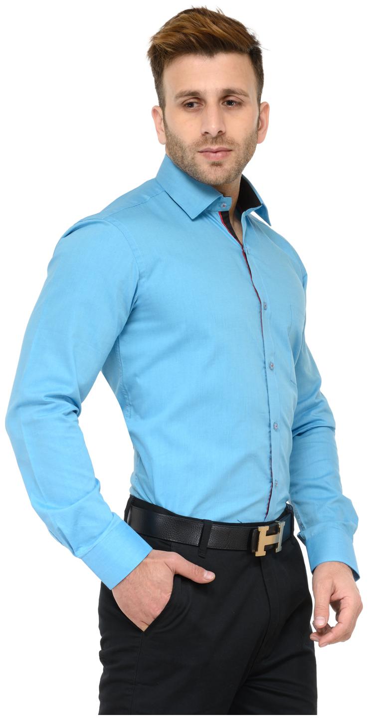 

RG Designers Men Slim fit Formal Shirt - Blue
