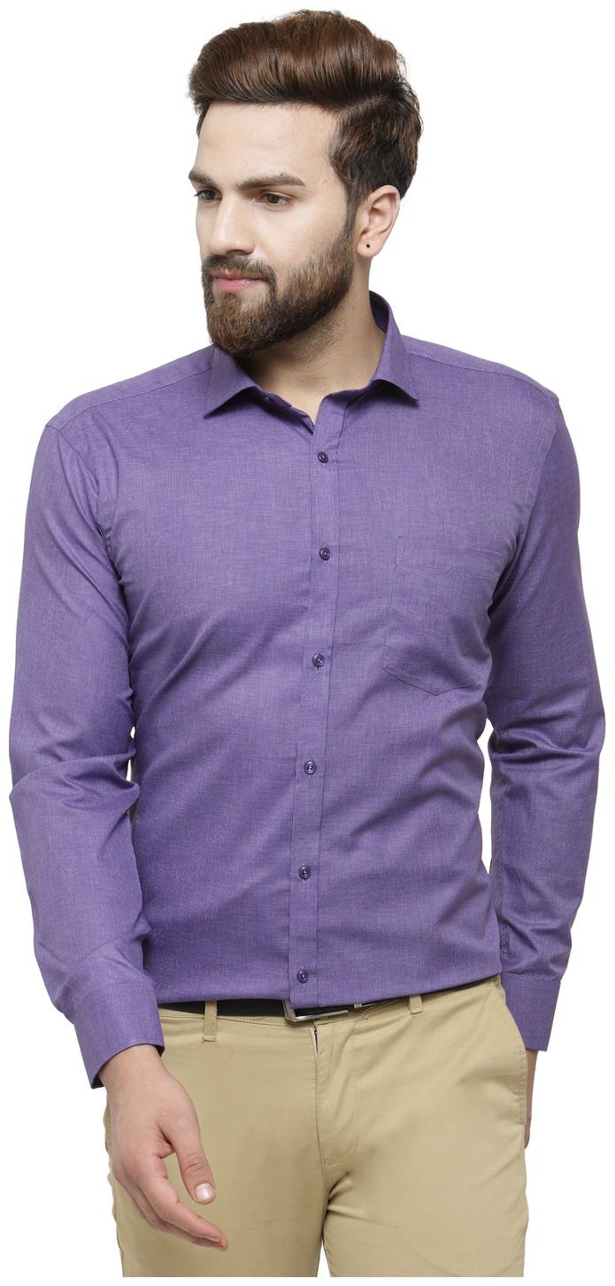 

RG Designers Men Regular fit Formal Shirt - Purple