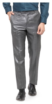

RG Designers Men Solid Slim Fit Formal Trouser - Grey
