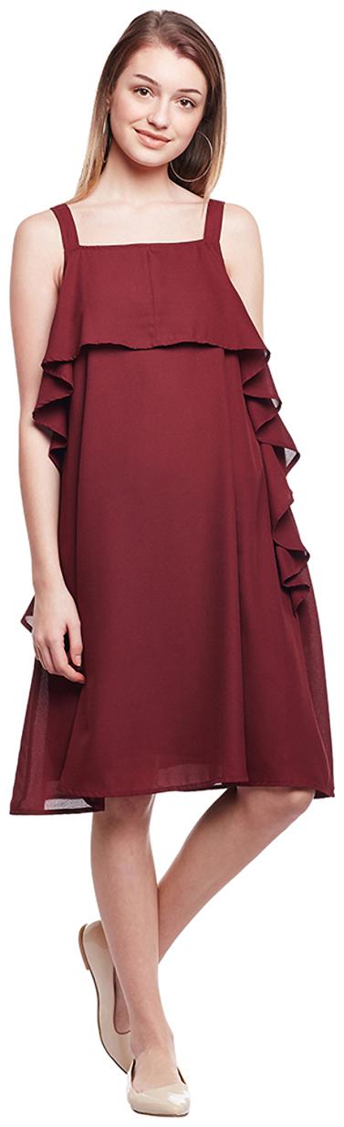 

Oxolloxo Maroon Floral A-line dress