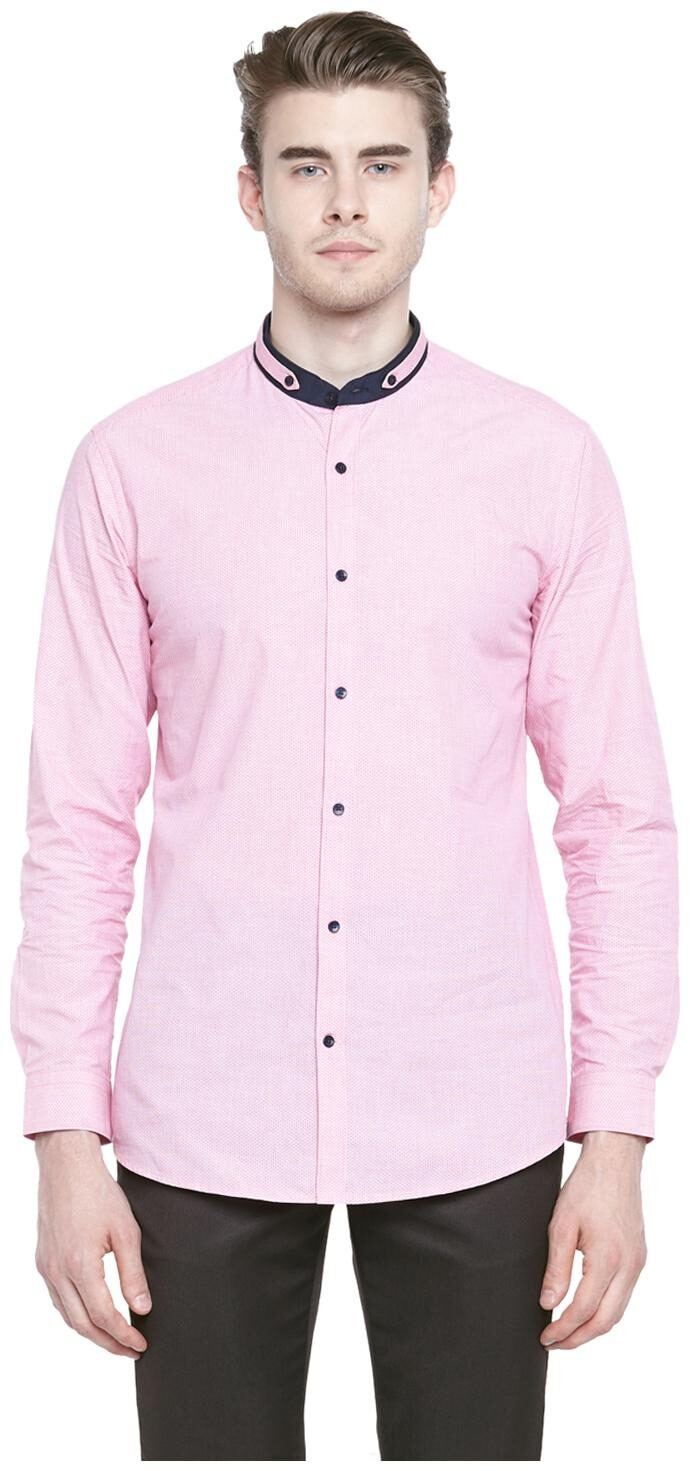 

Richard Parker by Pantaloons Men Pink Printed Slim Fit Casual Shirt