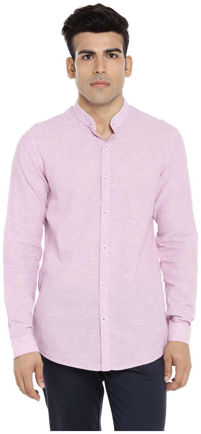 

Richard Parker by Pantaloons Men Pink Solid Slim Fit Casual Shirt