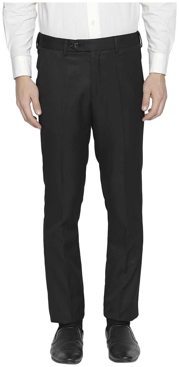 

Richard Parker by Pantaloons Men Solid Slim Fit Formal Trouser - Black
