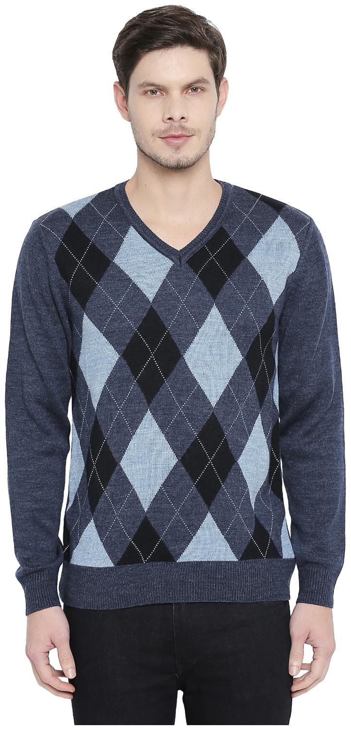

Richard Parker by Pantaloons Blended Men Blue Pullover