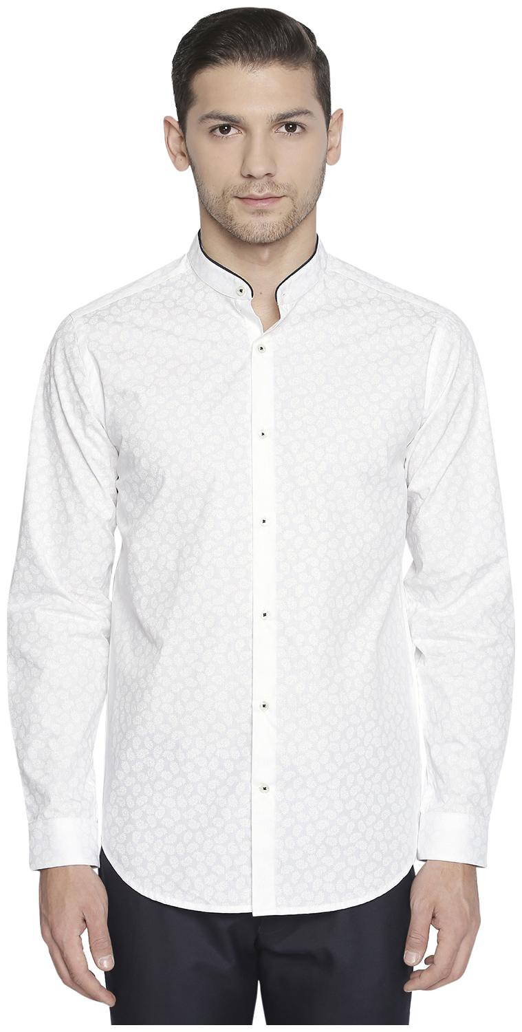 

Richard Parker by Pantaloons Men Blue Printed Slim Fit Casual Shirt