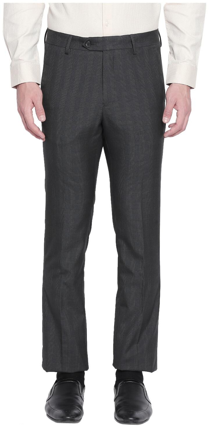 

Richard Parker by Pantaloons Men Textured Slim Fit Formal Trouser - Black