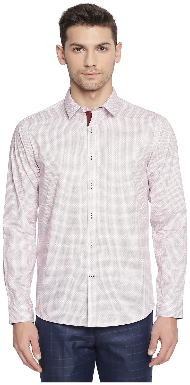 

Richard Parker by Pantaloons Men Pink Printed Slim Fit Casual Shirt