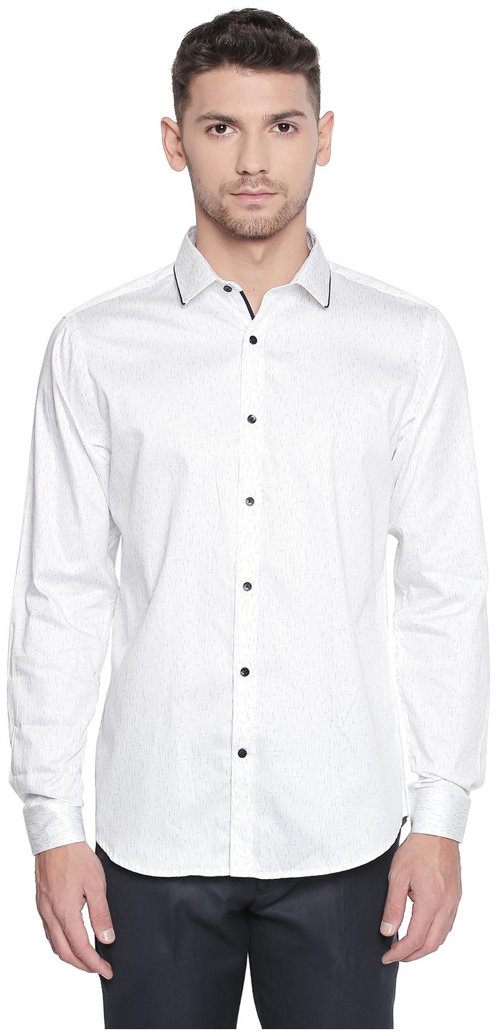 

Richard Parker by Pantaloons Men White Printed Slim Fit Casual Shirt