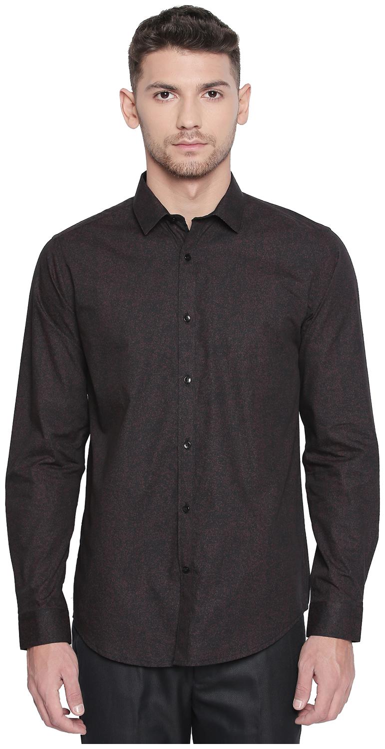 

Richard Parker by Pantaloons Men Red Printed Slim Fit Casual Shirt