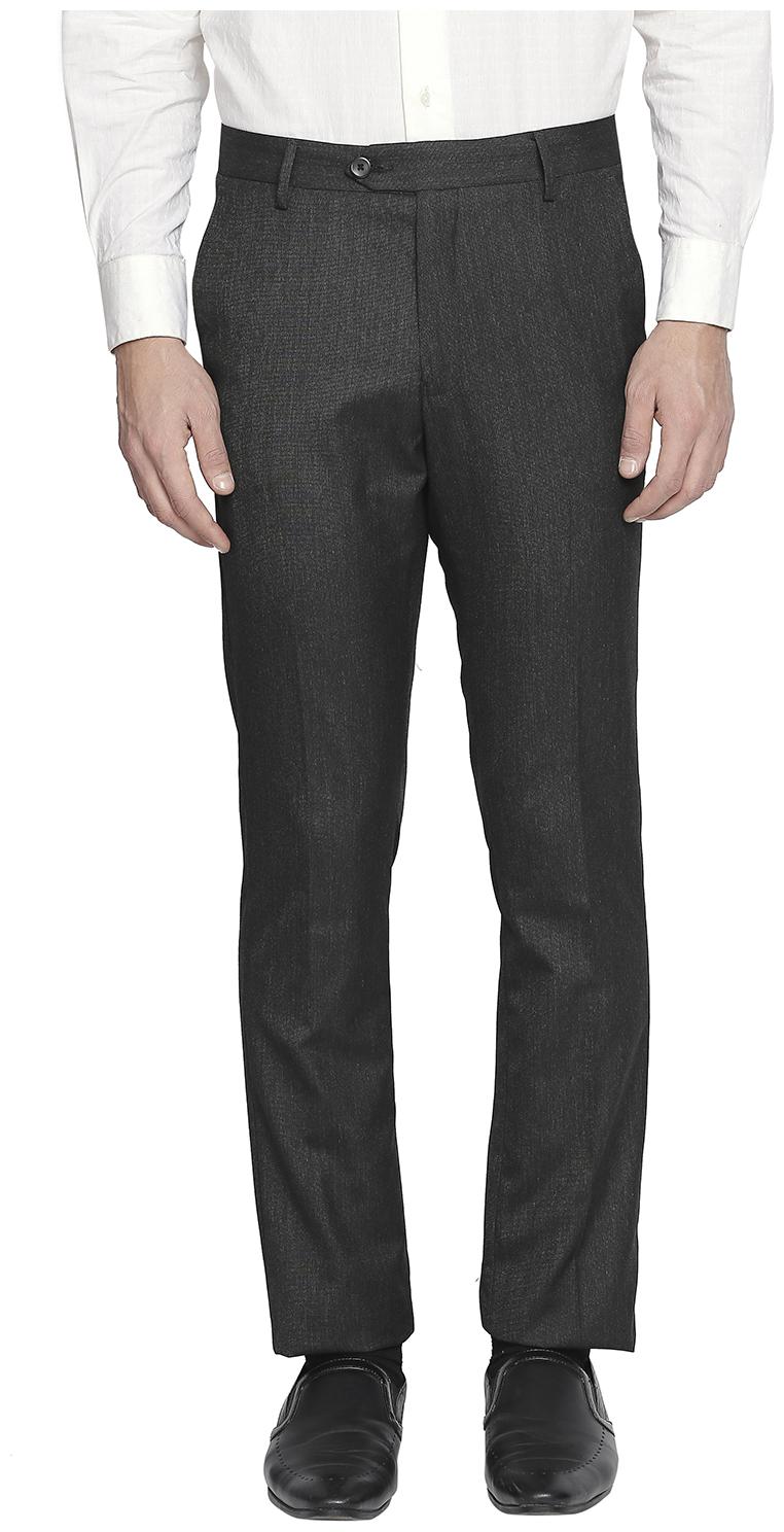 

Richard Parker by Pantaloons Men Solid Slim Fit Formal Trouser - Black
