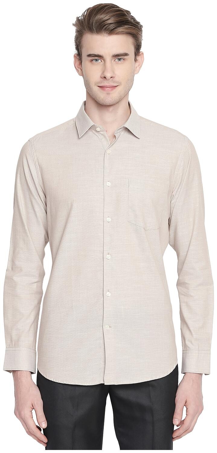 

Richard Parker by Pantaloons Men Slim fit Formal Shirt - Beige
