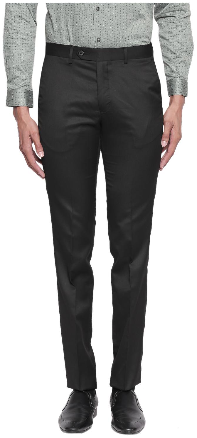 

Richard Parker by Pantaloons Men Black Solid Slim fit Regular trousers
