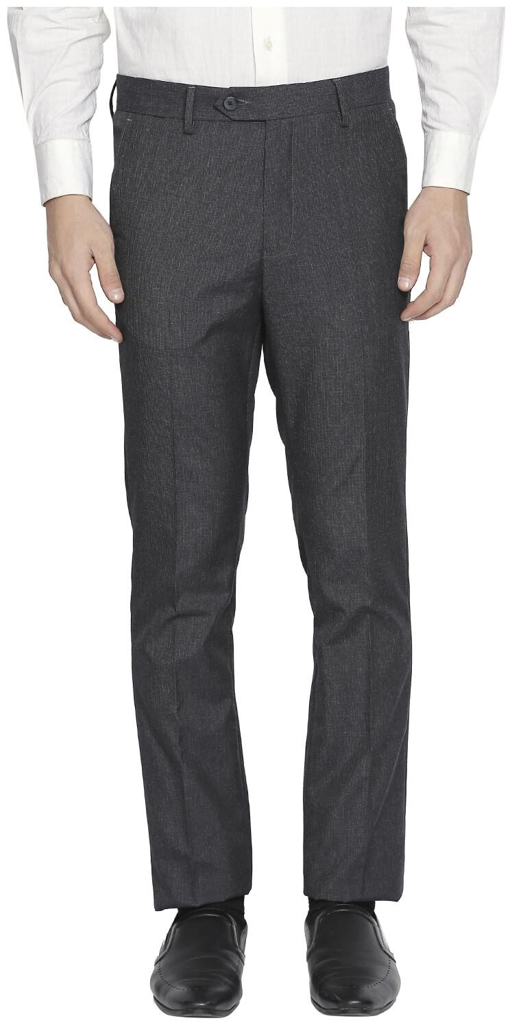 

Richard Parker by Pantaloons Men Solid Slim Fit Formal Trouser - Grey