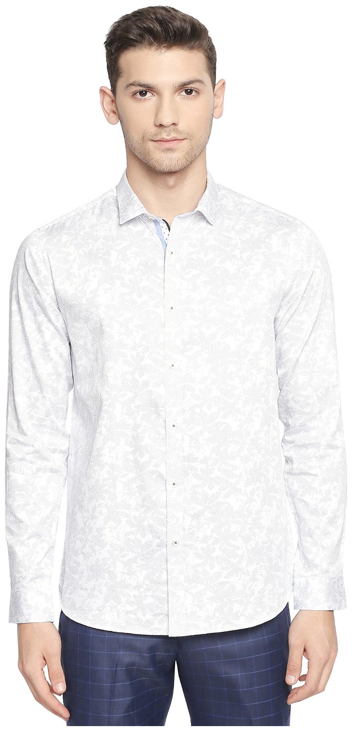 

Richard Parker by Pantaloons Men Blue Printed Slim Fit Casual Shirt