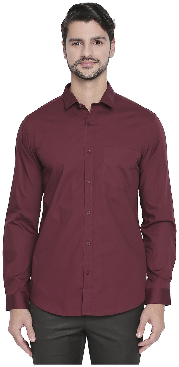 

Richard Parker by Pantaloons Men Slim fit Formal Shirt - Maroon