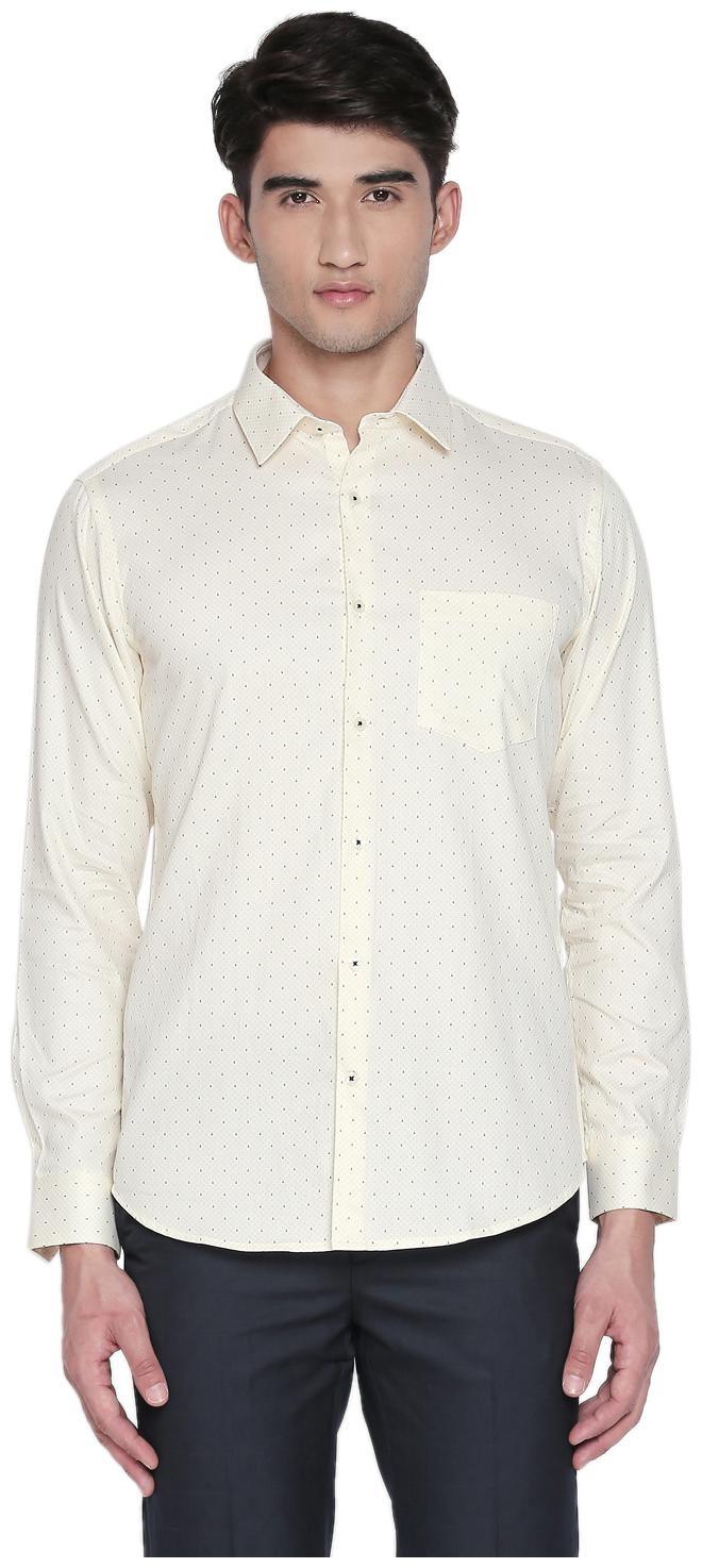 

Richard Parker by Pantaloons Men Yellow Printed Regular Fit Casual Shirt