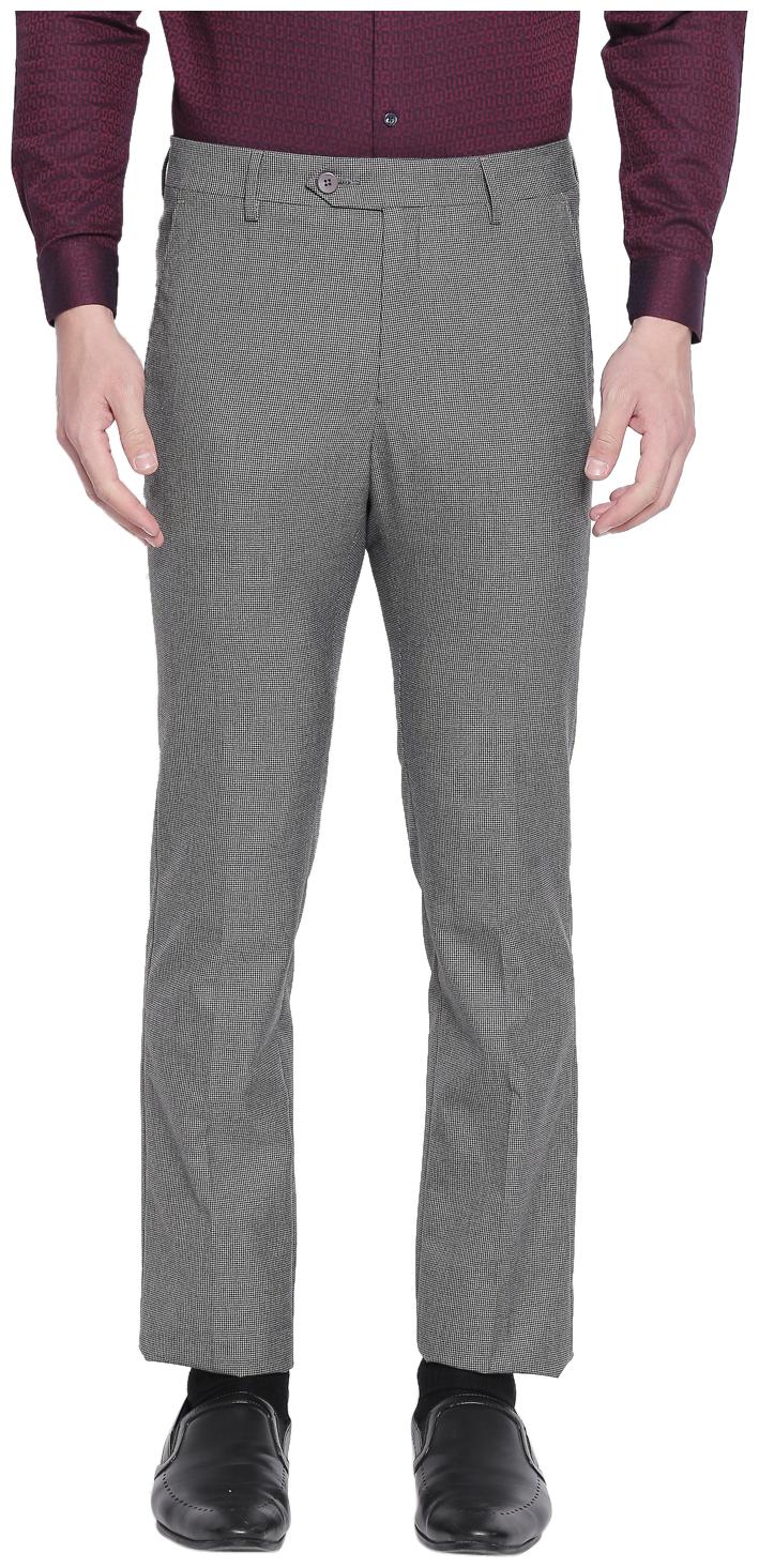 

Richard Parker by Pantaloons Men Textured Slim Fit Formal Trouser - Grey