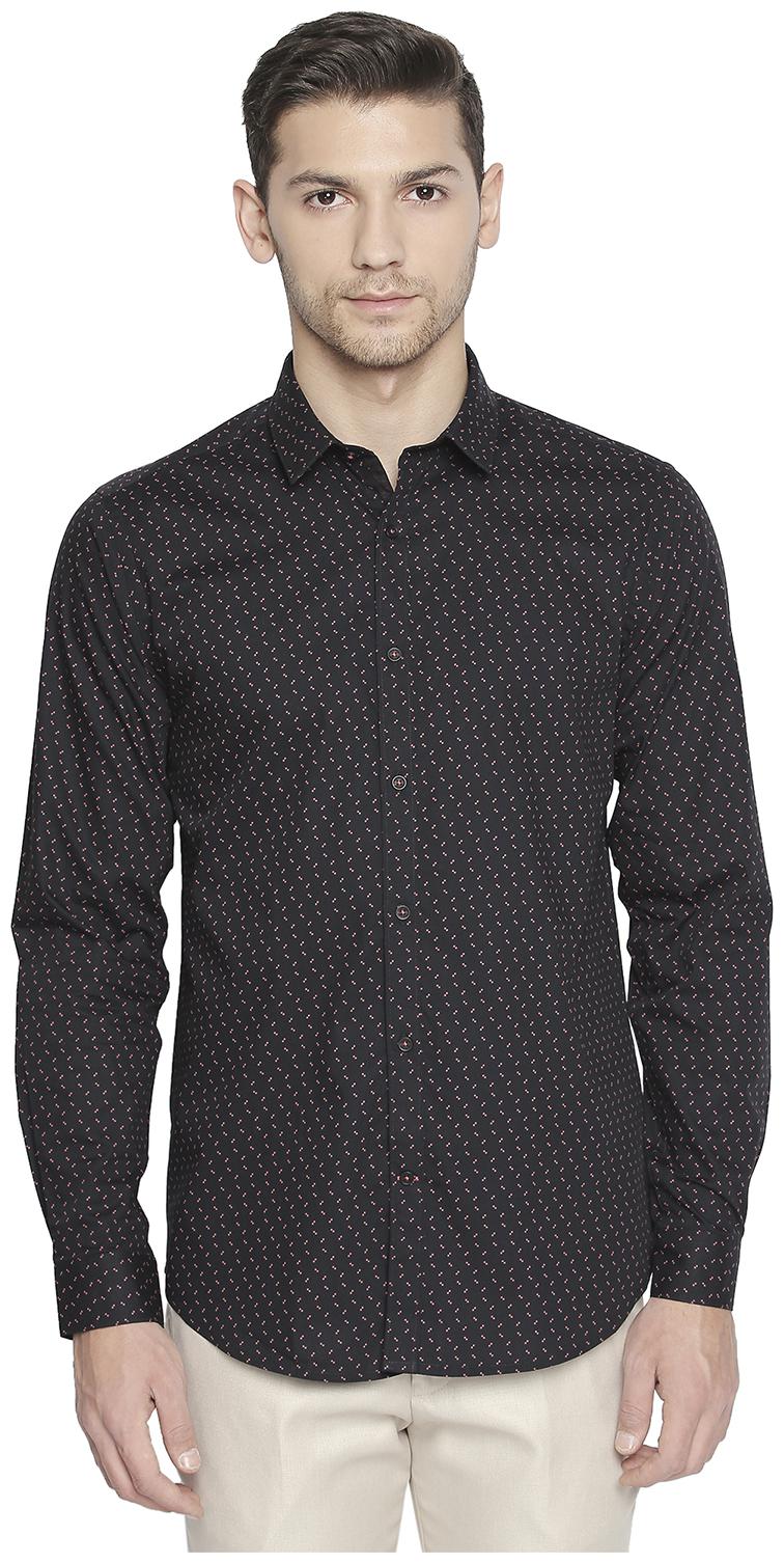 

Richard Parker by Pantaloons Men Red Printed Slim Fit Casual Shirt