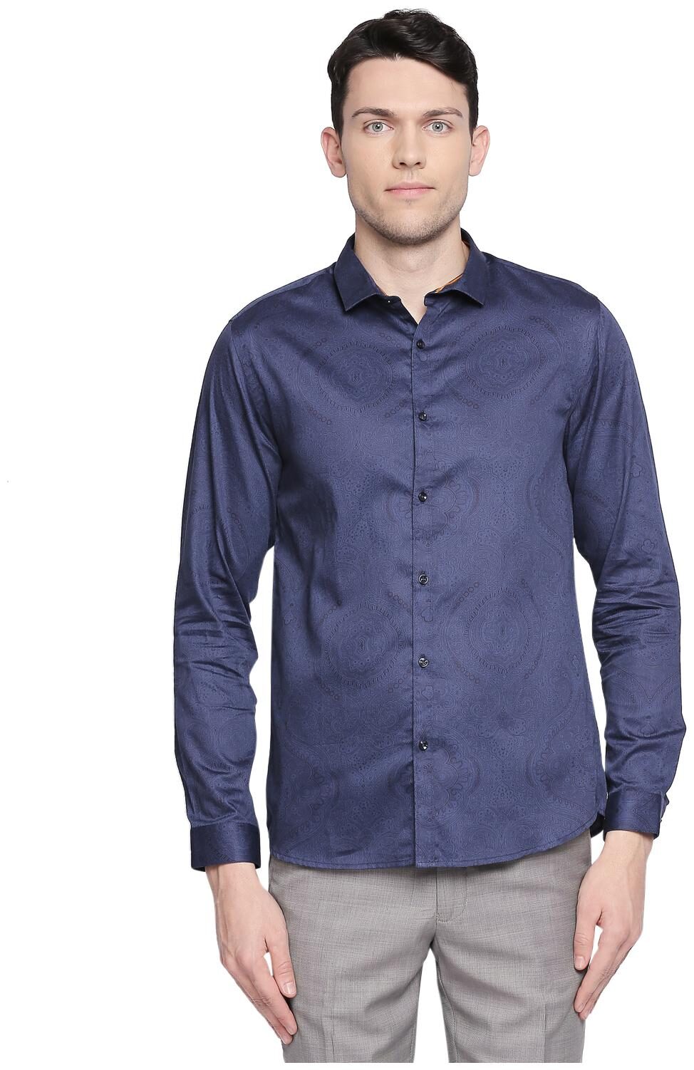 

Richard Parker by Pantaloons Men Slim fit Formal Shirt - Blue