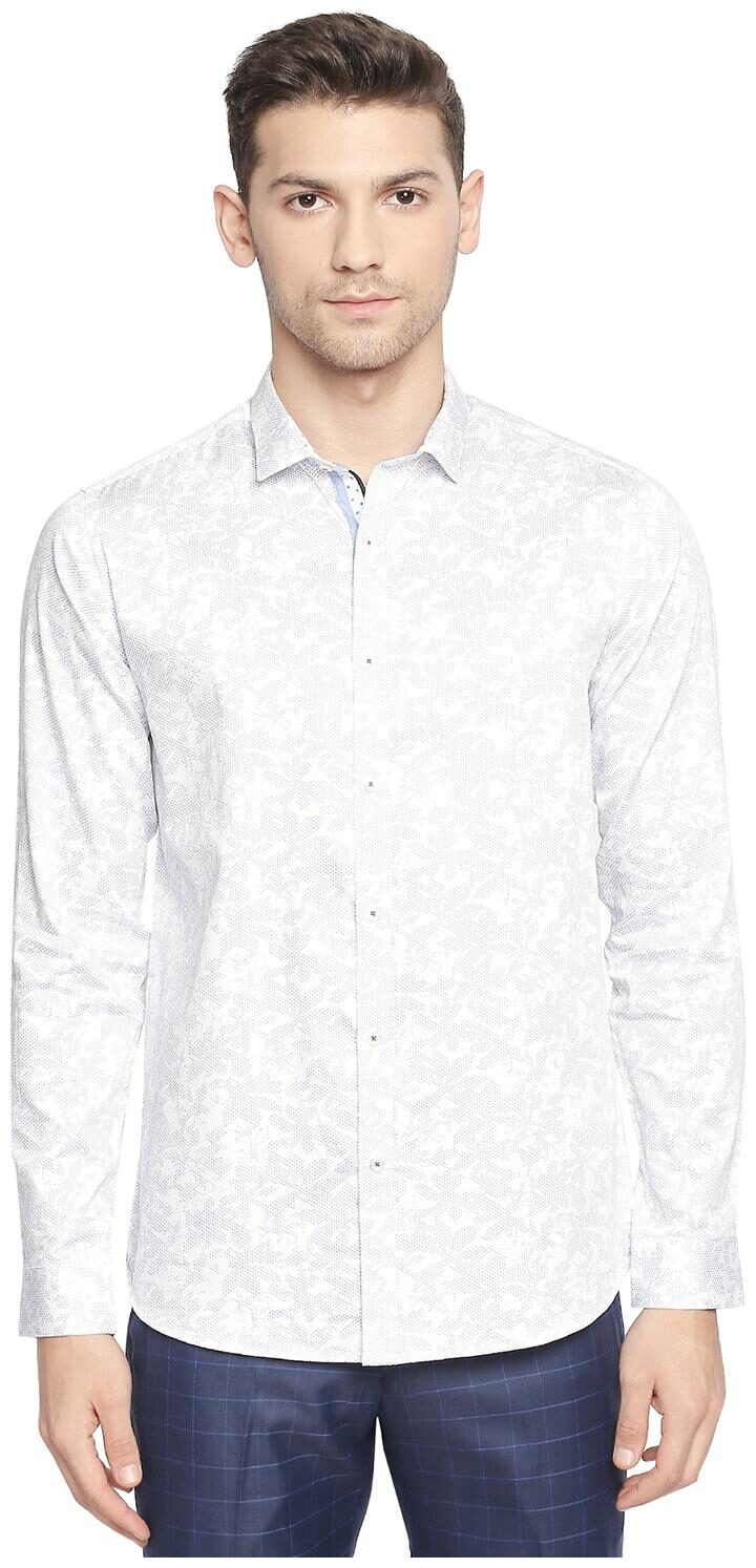 

Richard Parker by Pantaloons Men Blue Printed Slim Fit Casual Shirt