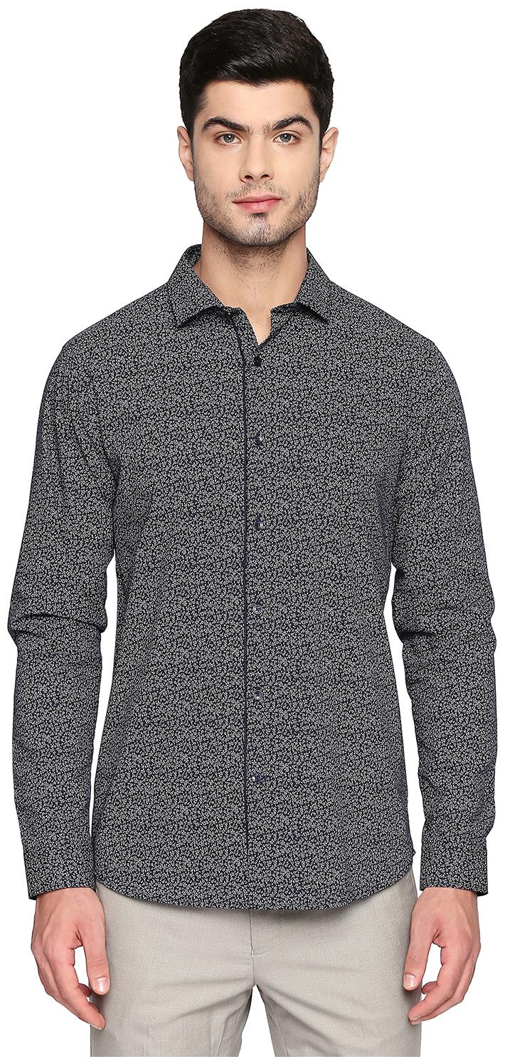 

Richard Parker by Pantaloons Men Blue Printed Slim Fit Casual Shirt