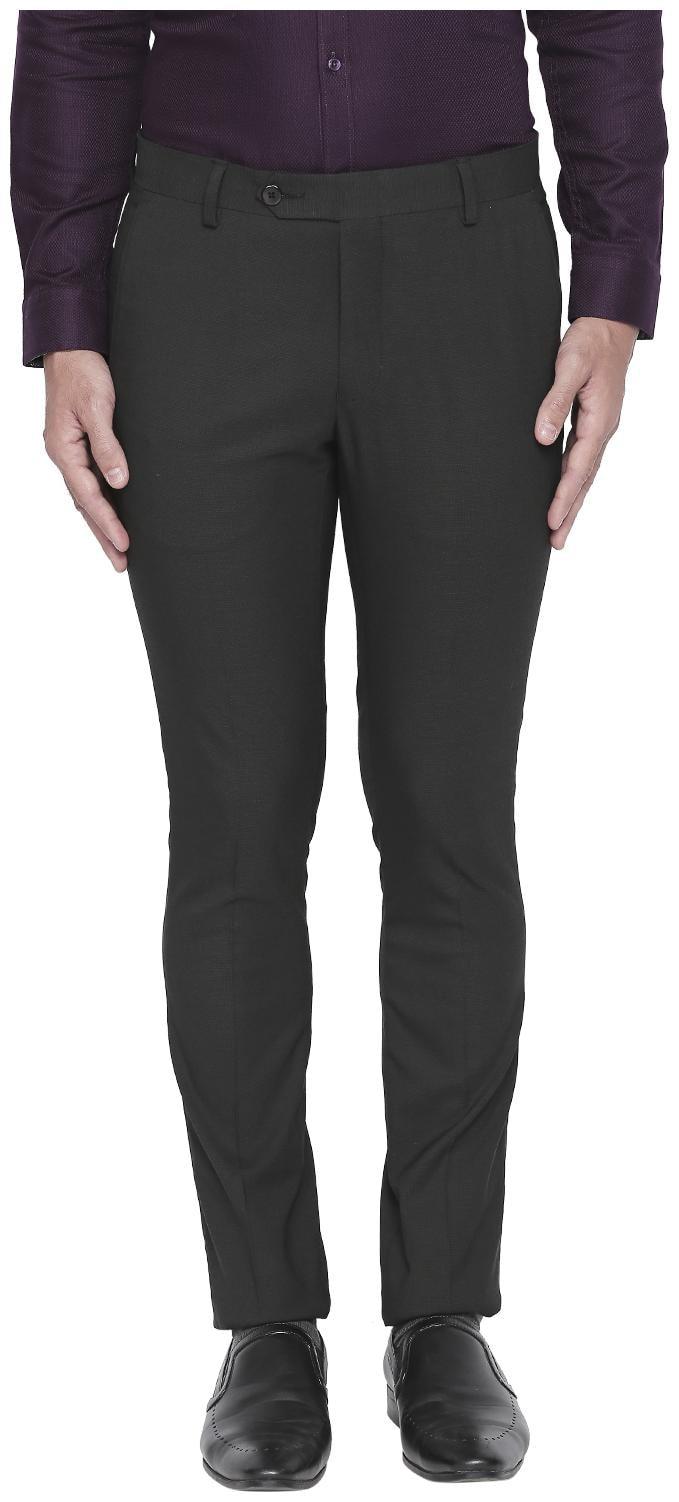 

Richard Parker by Pantaloons Men Solid Slim Fit Formal Trouser - Black
