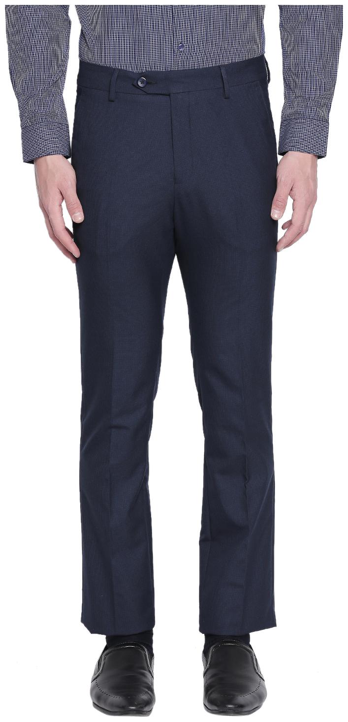 

Richard Parker by Pantaloons Men Textured Slim Fit Formal Trouser - Navy Blue