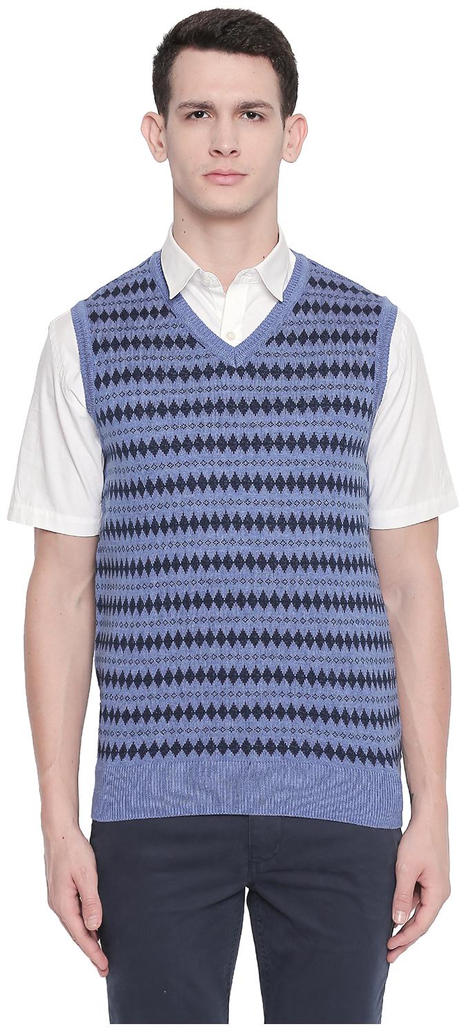 

Richard Parker by Pantaloons Viscose Rayon Men Blue Pullover