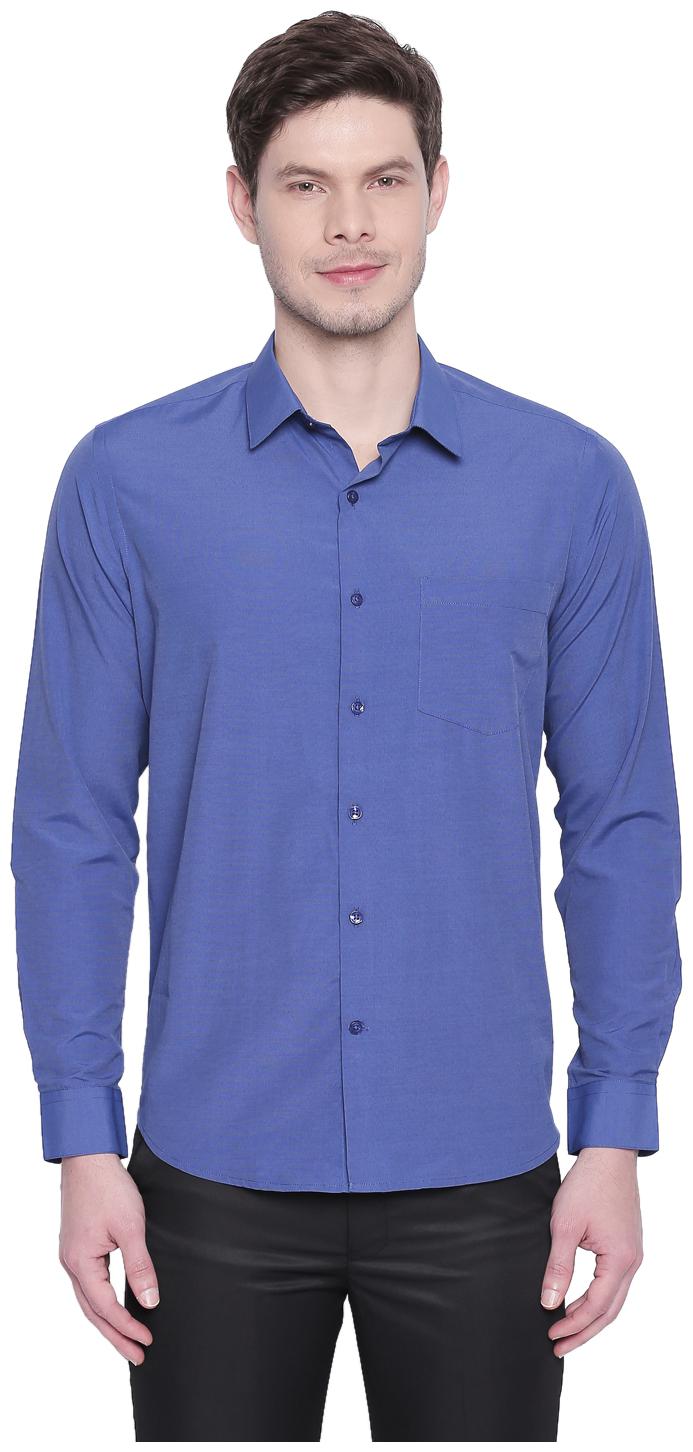 

Richard Parker by Pantaloons Men Blue Solid Slim Fit Casual Shirt