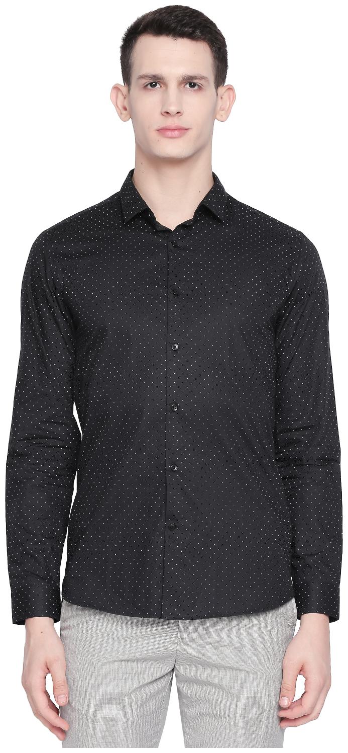 

Richard Parker by Pantaloons Men Black Polka Dots Regular Fit Casual Shirt