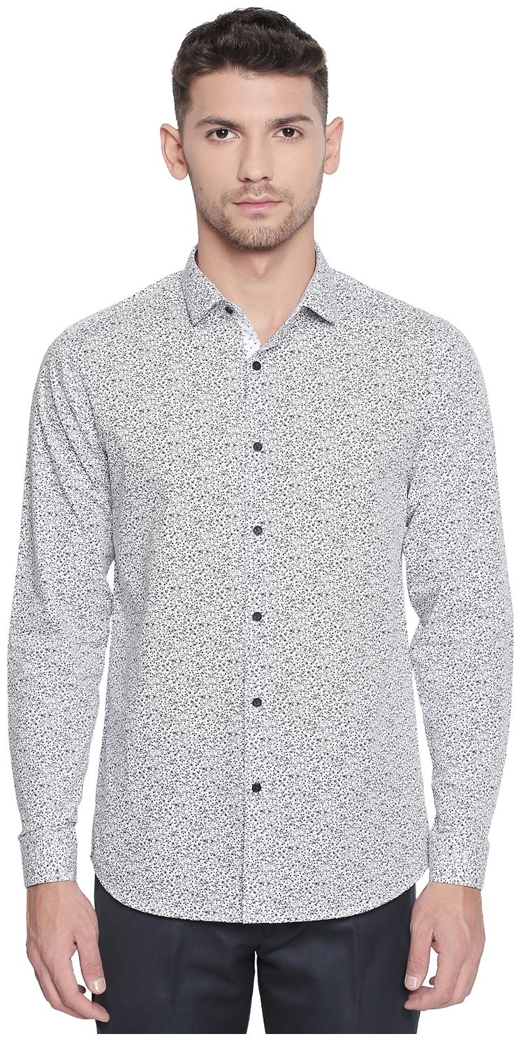 

Richard Parker by Pantaloons Men Blue Printed Slim Fit Casual Shirt
