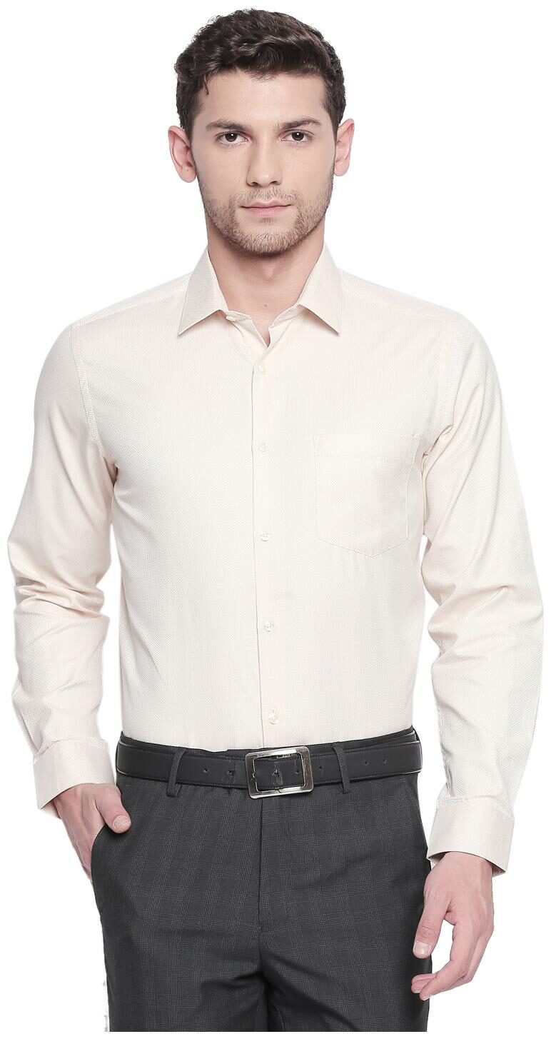 

Richard Parker by Pantaloons Men Beige Solid Slim Fit Casual Shirt