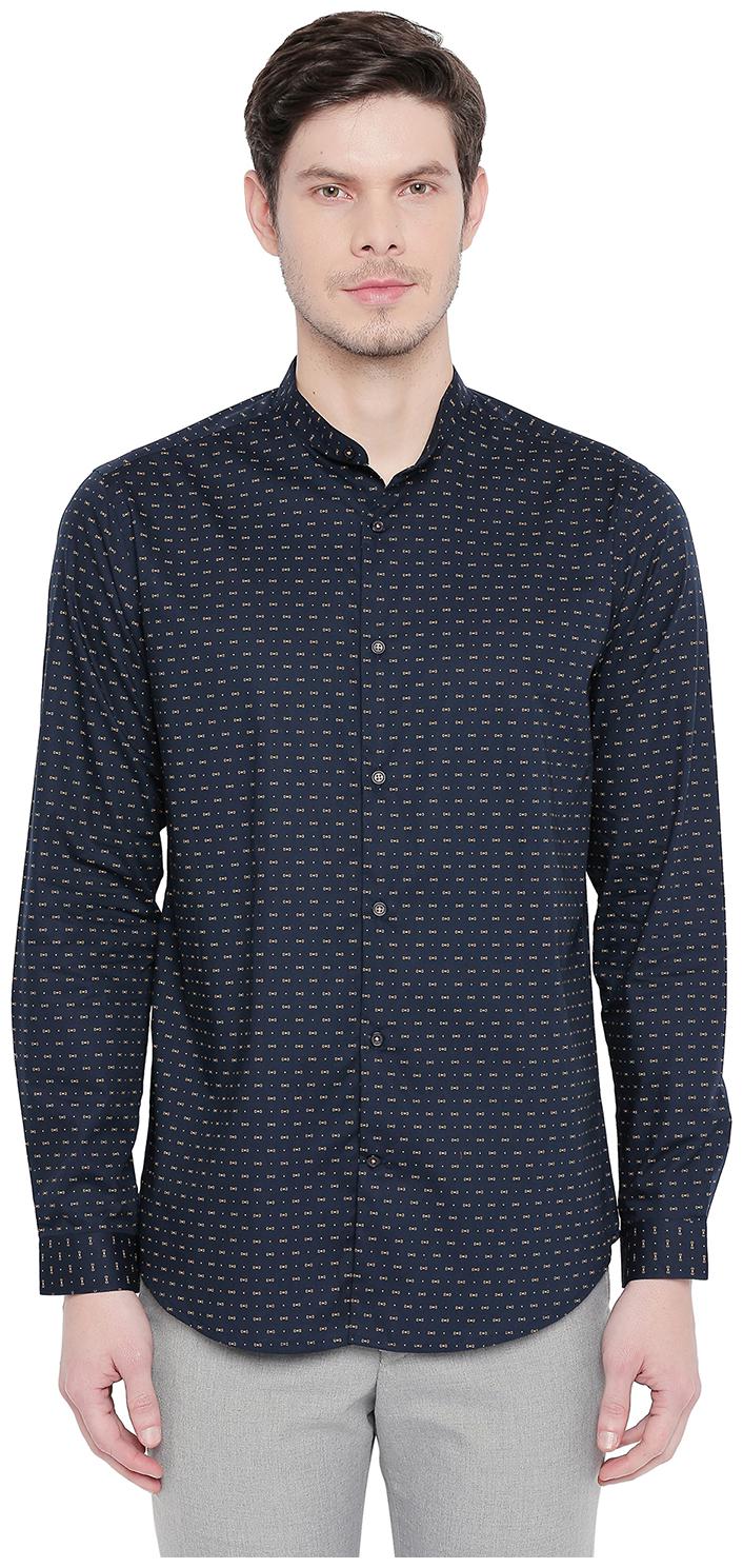 

Richard Parker by Pantaloons Men Blue Printed Slim Fit Casual Shirt