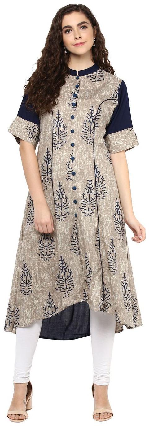 

ridan beige cotton kurti