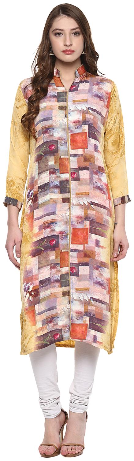 

ridan multicoloured stright crepe kurti