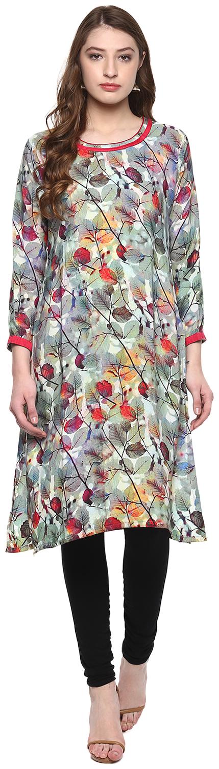 

ridan multicoloured crepe straight kurti