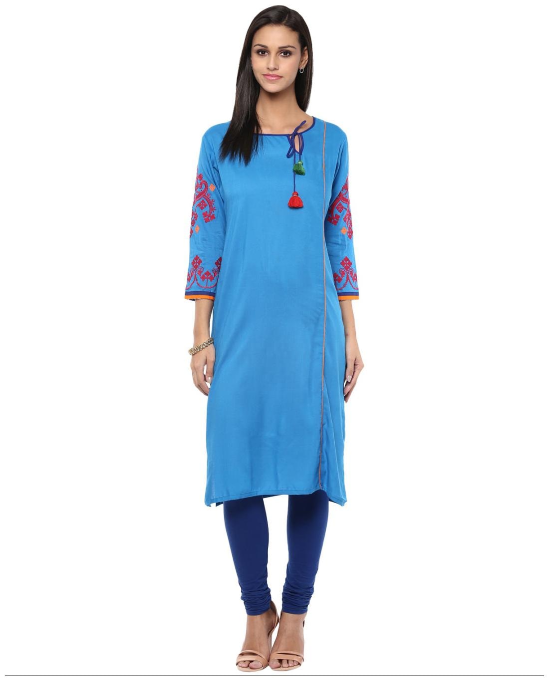 

Ridan Solid Rayon Kurti